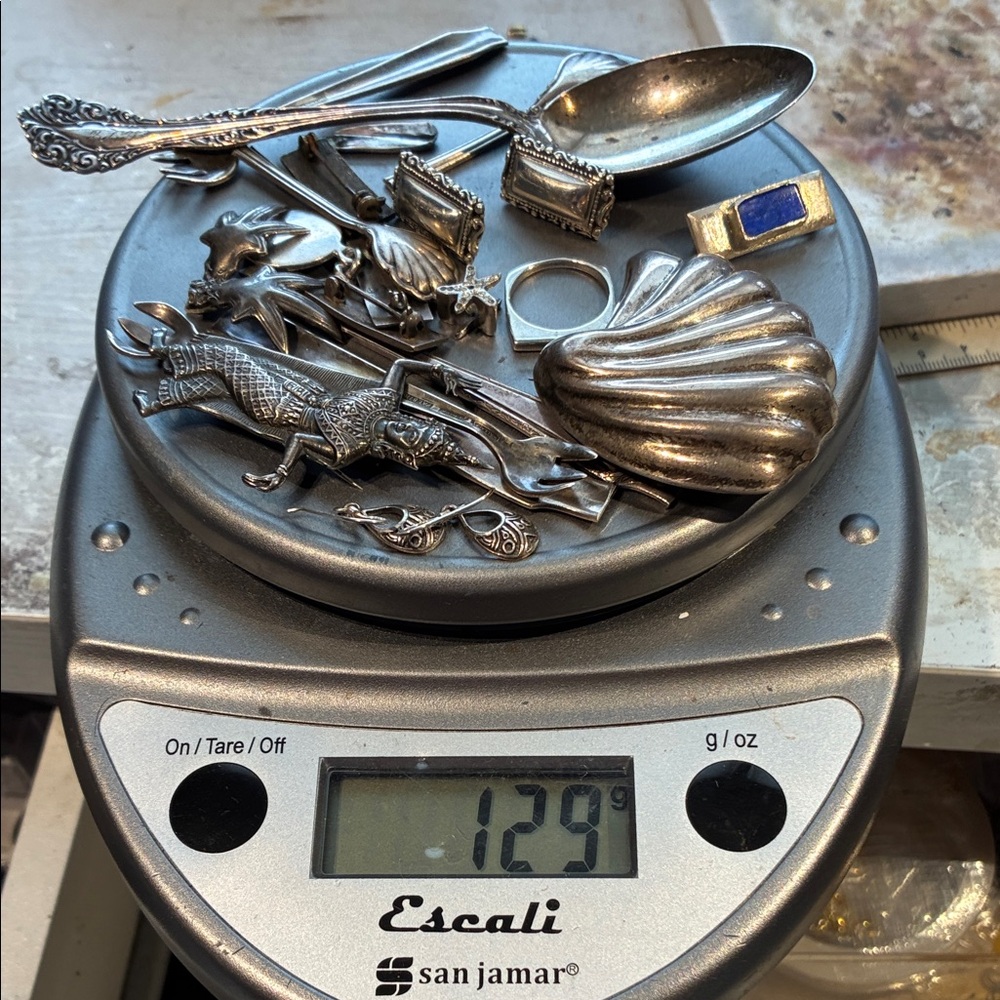925/ Sterling Lot. 129 grams  All tested or stamped.